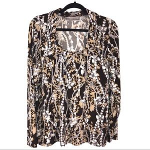 Ribbon and Pearls Print Top by Simonton Says